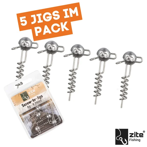 Screw-In-Jigs 5g Jigköpfe Blei Gummiköder Angeln Raubfisch 5STK _auswahl3