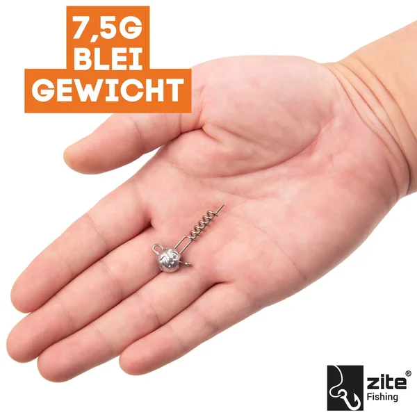 Screw-In-Jigs 7,5g Jigköpfe Blei Gummiköder Angeln Raubfisch 5STK  _auswahl2