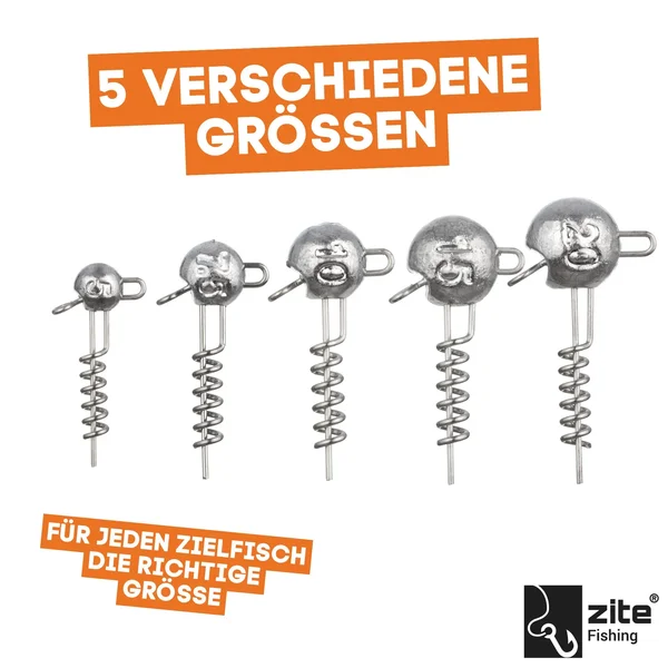 Screw-In-Jigs 10g Jigköpfe Blei Gummiköder Angeln Raubfisch 5STK  _auswahl4