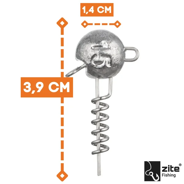 Screw-In-Jigs 15g Jigköpfe Blei Gummiköder Angeln Raubfisch 5STK  _auswahl1