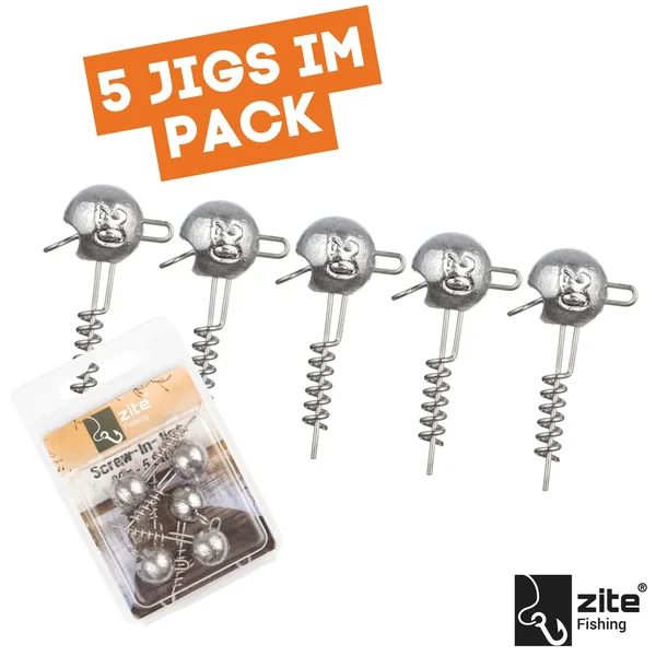 Screw-In-Jigs 20g Jigköpfe Blei Gummiköder Angeln Raubfisch 5STK  _auswahl3