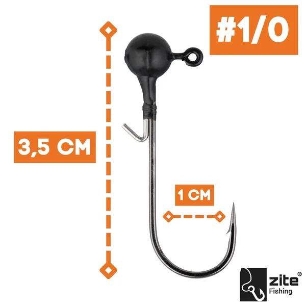 1/0 Tungsten Jighaken 3,5g 3tlg. Zite Fishing_auswahl1