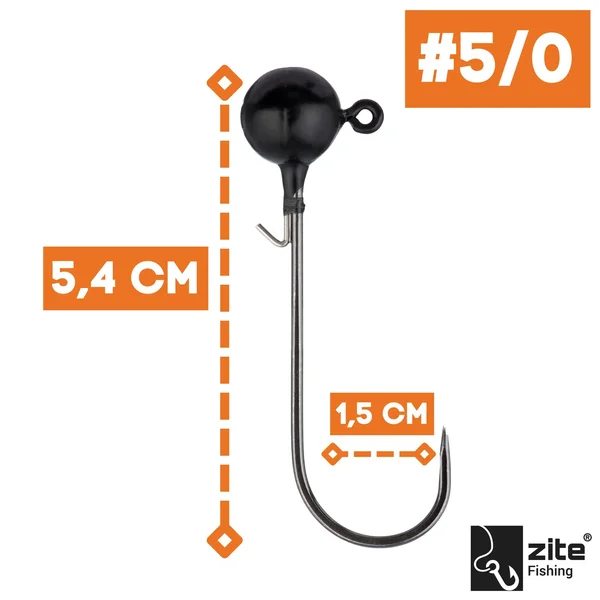 5/0 Tungsten Jighaken 2tlg. 14g Zite Fishing _auswahl1