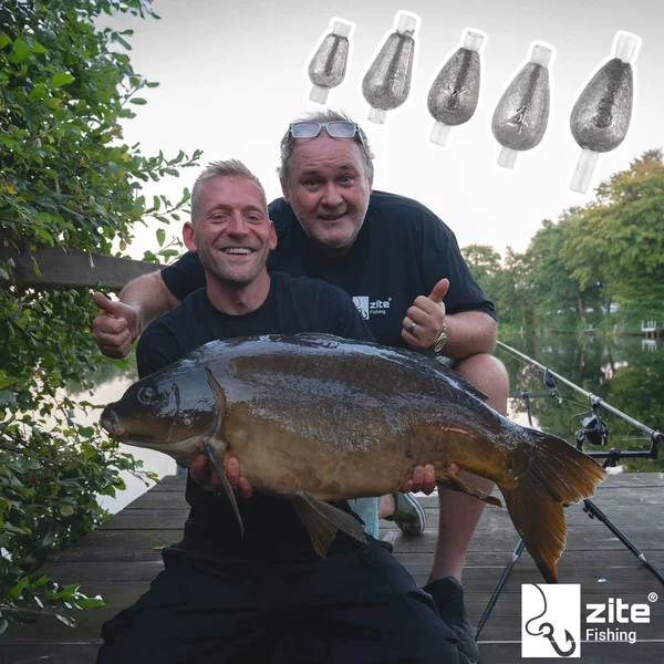 Zite Fishing Tropfenblei Sortiment 40 Stück 1-5g Angelgewicht in Spendierbox zum Grundangeln_auswahl6
