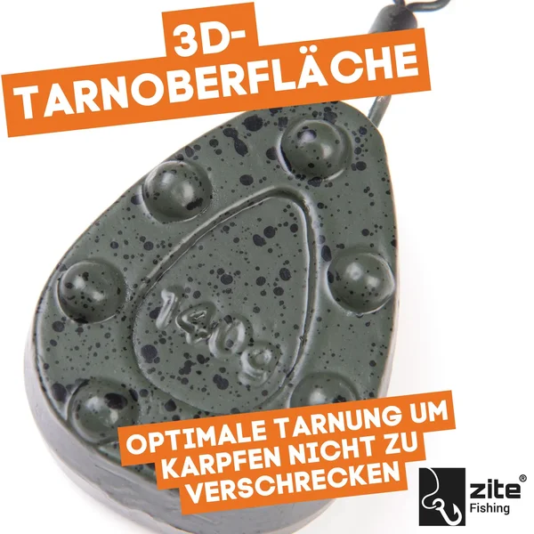 Zite Fishing Grip Karpfenblei 9tlg. 56-140g Durchlaufwirbel integriert Karpfen-Angeln_auswahl1