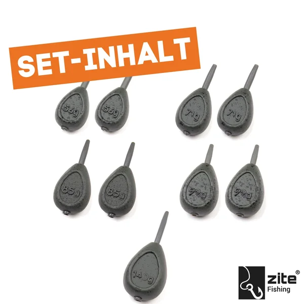 Zite Fishing Inline Karpfenblei 9tlg. 56-140g Durchlaufblei Grundangeln Karpfen-Angeln_auswahl5