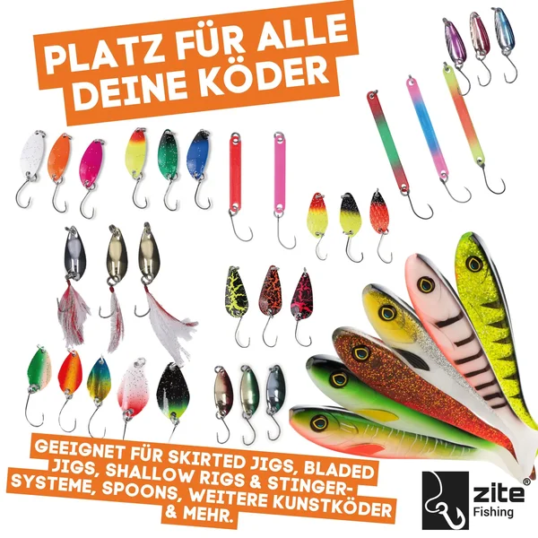 Tacklebox 27,5x18,5x4,5cm Angelbox 5 Fächer Geschlitzte EVA-Schaum-Einlage_auswahl5