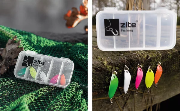 Forellen Spoons Set Neon einfarbig 5 Stück Zite Fishing_auswahl5