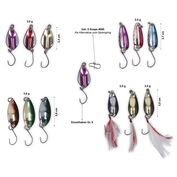 Zite Fishing Forellen Spoons Set mit Box 13-teilig_auswahl1