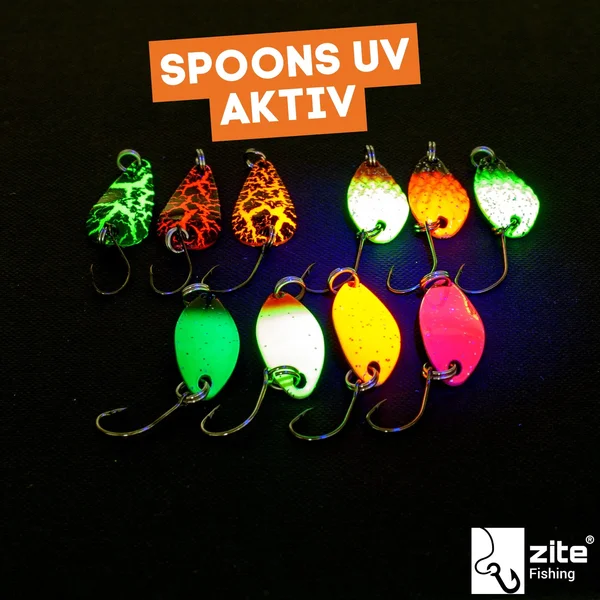 Zite Fishing Forellen Spoon Sortiment 13-teilig Neon Bunt 3g_auswahl4