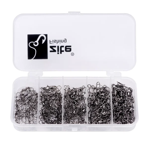 Zite Fishing Sicherheitswirbel Sortiment - 150 Angelwirbel in Box_auswahl3