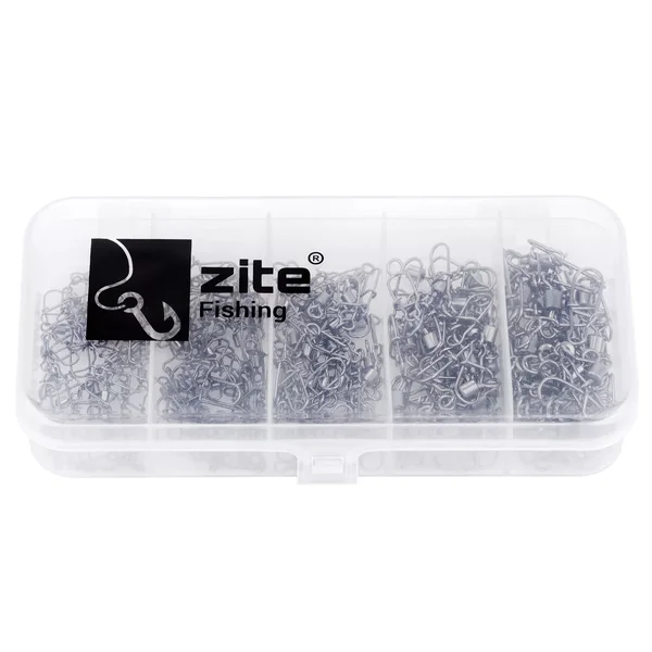 Zite Fishing Sicherheitswirbel Sortiment - 150 Angelwirbel in Box_auswahl4