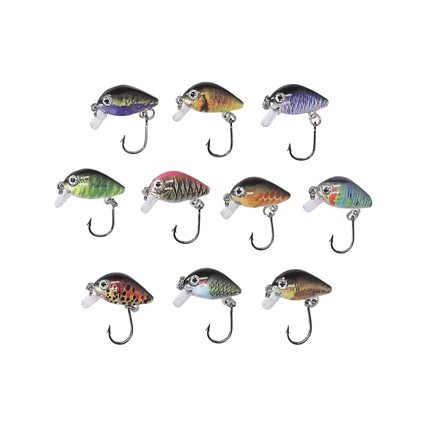 Miniwobbler-Set 10 Stück Forelle Barsch Angeln in Box Zite Fishing_auswahl1