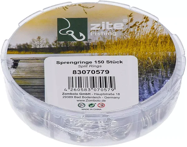 Zite Fishing Sprengringe Sortimentsbox - 150 Splitringe Angeln im Set_auswahl1