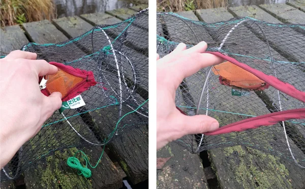 Köderfischreuse Rund 30x60cm mit Futterbeutel und Reißverschluss von Zite Fishing_auswahl5