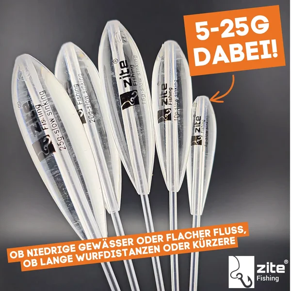 Zite Fishing Sbirolino Set Forellen Angeln Halbsinkend 5-25g_auswahl2
