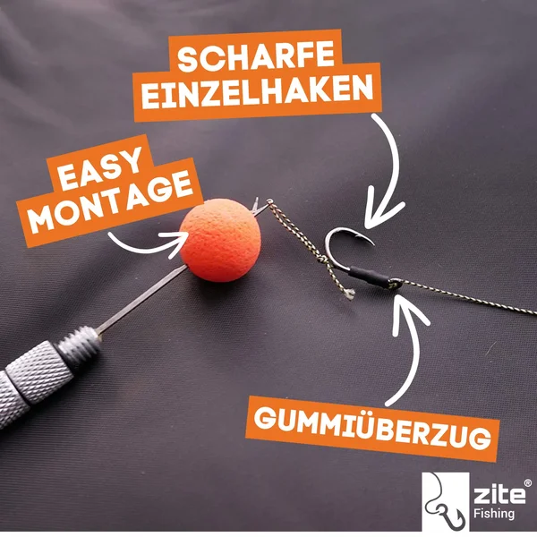 Zite Fishing Karpfen-Rigs Vorfach Set Größe 2-8 Gebunden 12 Stück _auswahl4