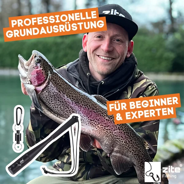 Fischtöter Aluminium Schwarz mit Magnet-Karabiner 25cm Zite Fishing_auswahl6