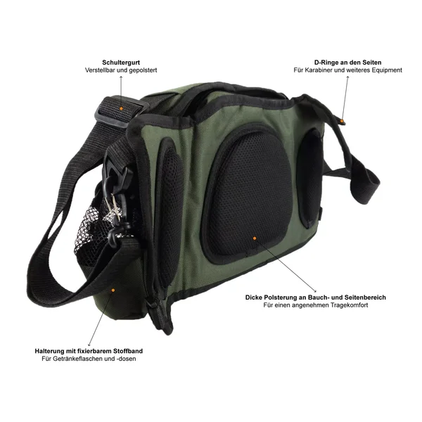 Zite Fishing Sling-Bag Umhängetasche Spinnfischen mit Box & Tüten_auswahl4