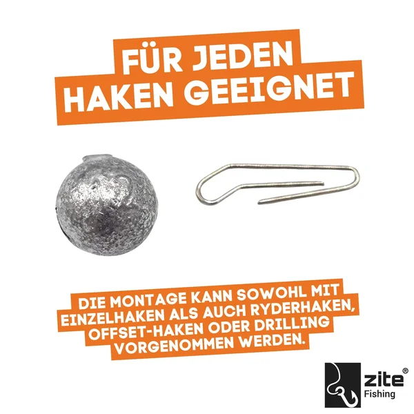Zite Fishing Cheburashka Blei Jighead Set 30 Stück Box 6-14g_auswahl1