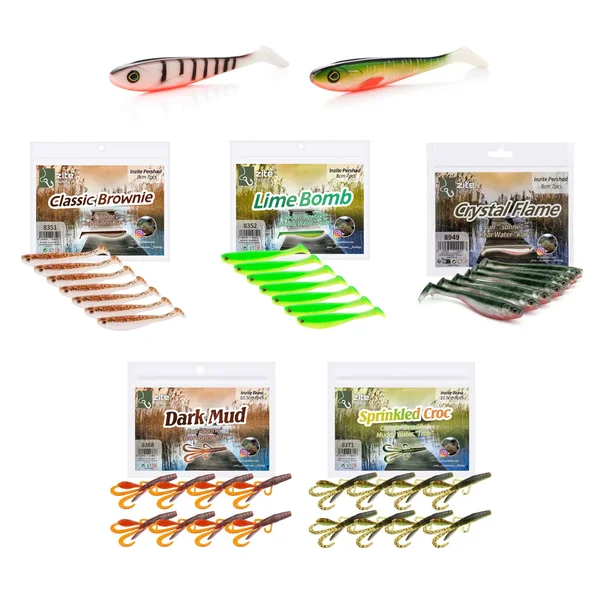 Zite Fishing Influencer Paket Raubfisch – Komplettset für Hecht, Zander & Barsch mit Gummiködern, Blader & UV-Hechtsyste_auswahl1