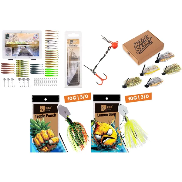 Zite Fishing Influencer Paket Raubfisch – Komplettset für Hecht, Zander & Barsch mit Gummiködern, Blader & UV-Hechtsyste_auswahl2