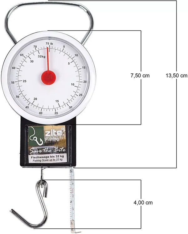 Zite Fishing Federwaage als Angelwaage 32kg mit Maßband_auswahl4