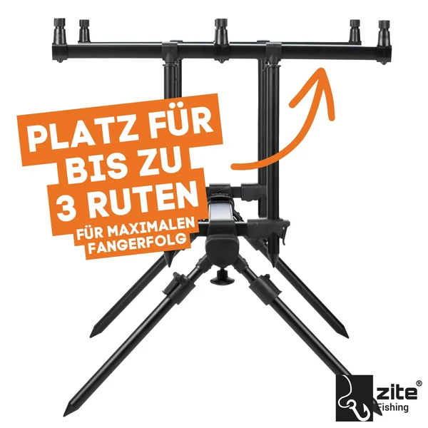 Rod Pod Aluminium für 3 Ruten Verstellbar mit Tasche Zite Fishing_auswahl2