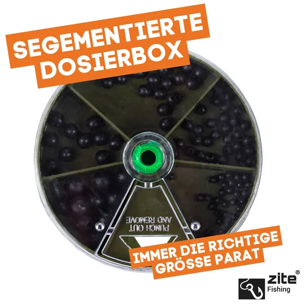 Gummiperlen Schnurstopper Perlen Sortiment 100 Stück in Dose Zite Fishing_auswahl1