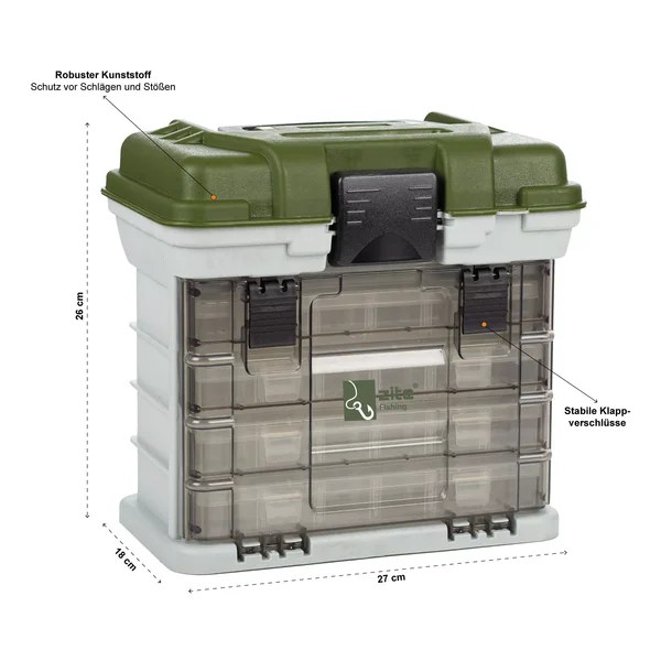 Angelkoffer mit 4 Tackleboxen 27x18x26cm als Gerätekoffer Zite Fishing_auswahl1