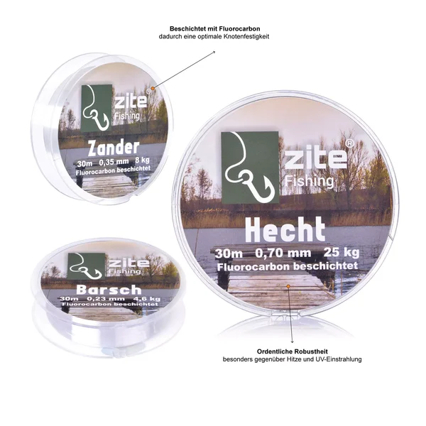 Fluorocarbon Vorfach Schnur Set 0,23-0,7mm 3 Spulen Zite Fishing_auswahl1
