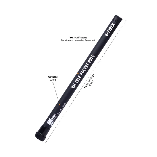 Teleskop Pocket Pole Stipprute 4m mit Tasche Zite Fishing_auswahl1