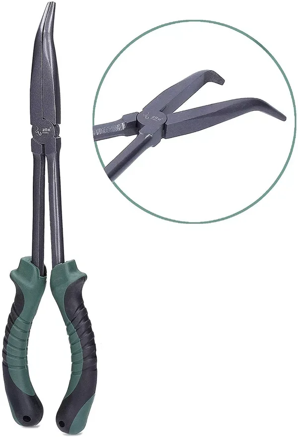 Spinnkescher Gummiert + Hakenlösezange + Scale Maßband Aufrollbar Zite Fishing Set_auswahl4