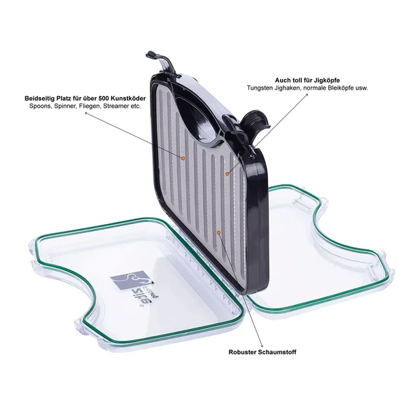 Zite Fishing Trout Spoon Box Groß & Wasserdicht 28x22x7cm_auswahl3