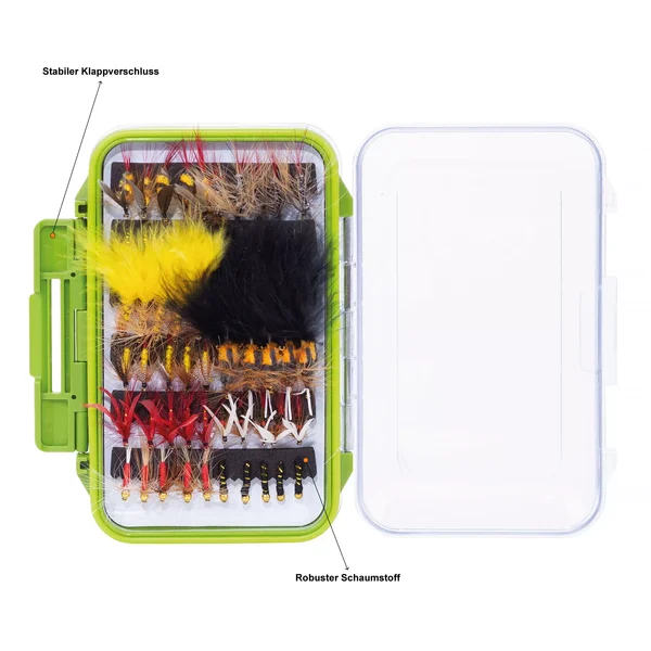 Fliegen Set Fliegenfischen 120 Stück in Box Zite Fishing_auswahl2