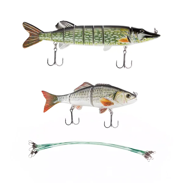 Zite Fishing Swimbait Hecht Wobbler Set 15 + 20cm mit Stahlvorfchern