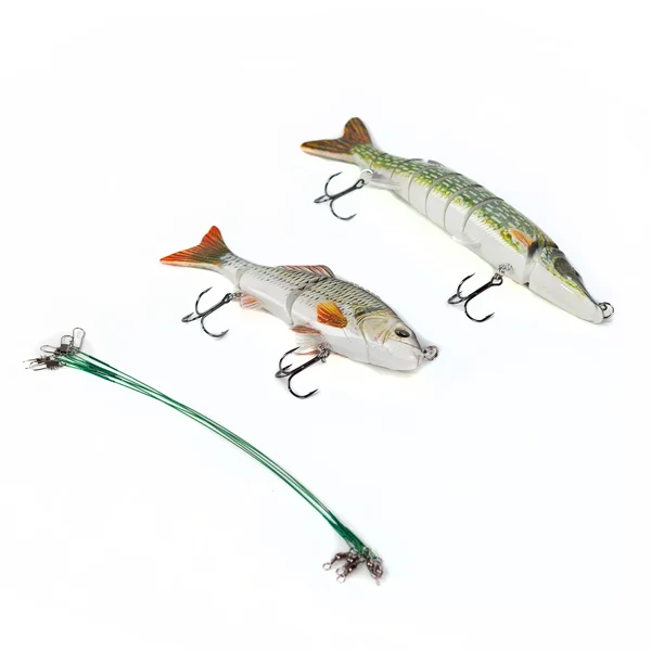Zite Fishing Swimbait Hecht Wobbler Set 15 + 20cm mit Stahlvorfächern_auswahl4