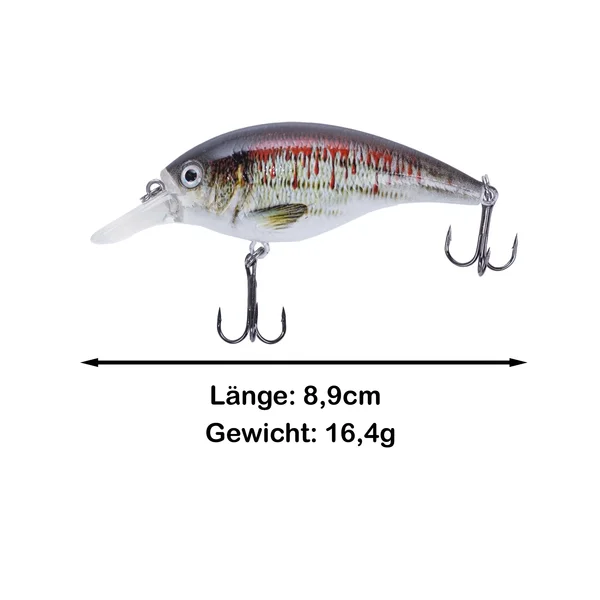 Crankbait Wobbler Set Natur 3D Designs 8,9cm 5 STK in Box_auswahl2