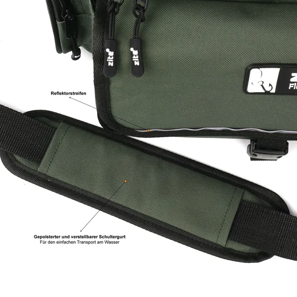 Zite Fishing Angeltasche mit Tragegurt und 4 Kunstköderboxen 35 x 22 x 20_auswahl4