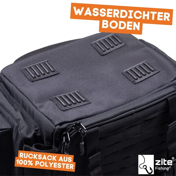 Angelrucksack mit 4 Boxen & Rückenpolster als Spinnfischer Rucksack Schwarz_auswahl6