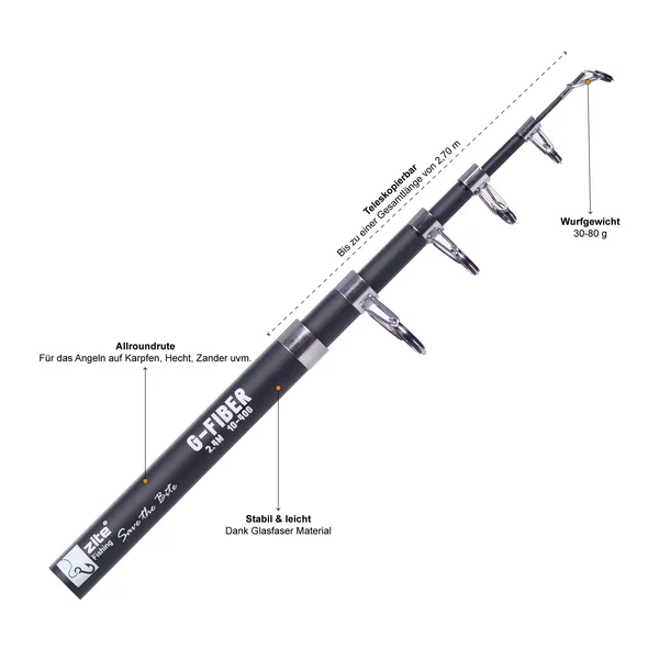 Angelset Karpfen Aal mit Rute 2,70m + Rolle bespult und Alu-Ersatzspule Zite Fishing_auswahl2