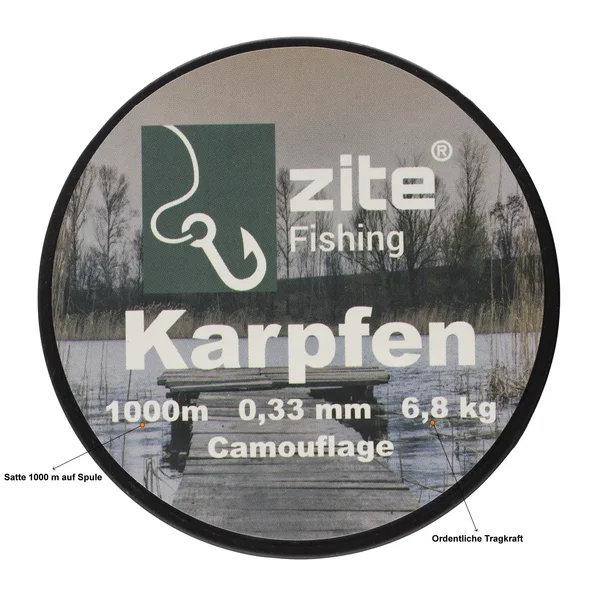 Monofile Karpfenschnur Camouflage 1000m 0,33mm Zite Fishing _auswahl2