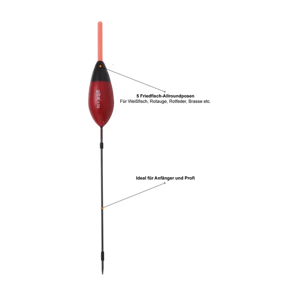 Zite Fishing Fertigangel 0,5-2 g 5er Set Friedfisch-Posen_auswahl3