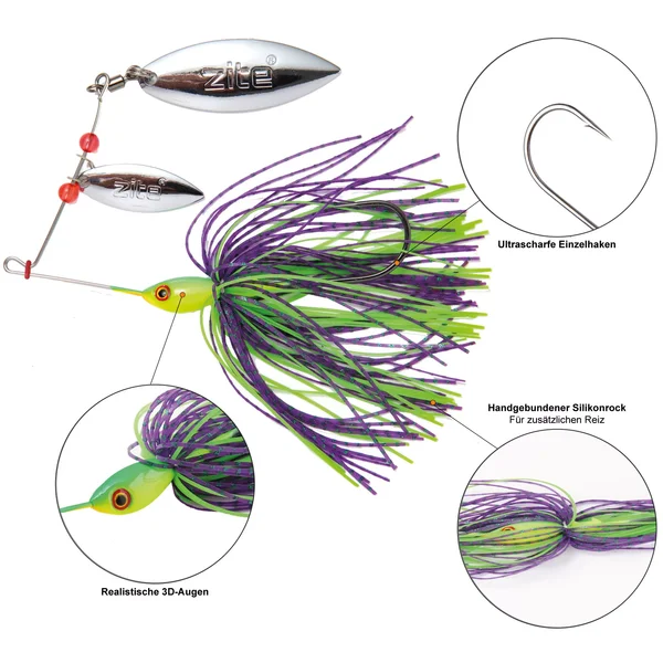 Spinnerbaits Set 7-17g 5 STK Spinnköder Hecht Zander Barsch Zite Fishing_auswahl3