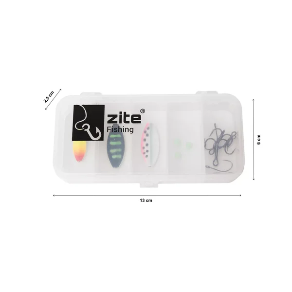 Forellen Inline Spoons Set Neon 2-3,5g mit Köderbox Zite Fishing_auswahl1