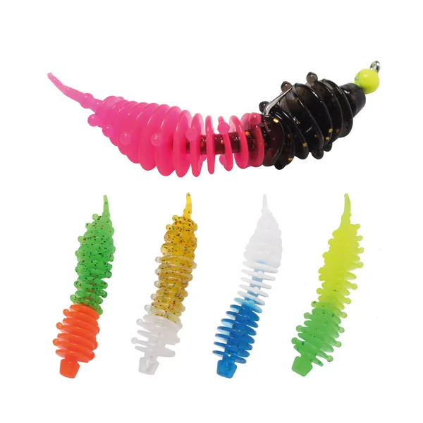 Zite Fishing Gummiwürmer(Lang) mit Tungstenhaken + 10 ml Dosierflasche(Fisch)_auswahl4
