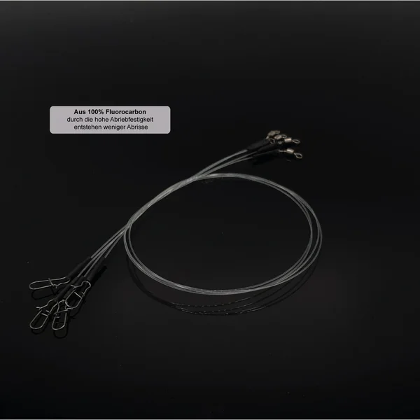 Fluorocarbon Vorfach Raubfisch Angeln 0,4mm 25 cm 4 Stück Set Zite Fishing_auswahl1