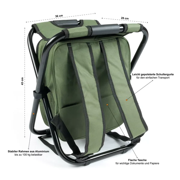 Angelhocker mit Kühlfach mit Angelrucksack Funktion Zite Fishing_auswahl2