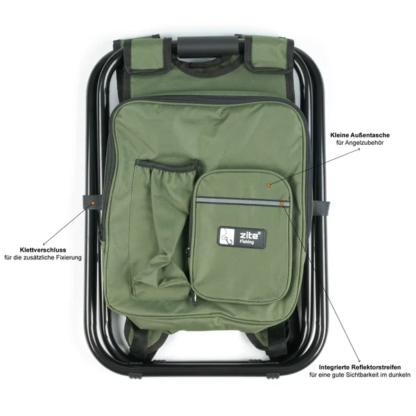 Angelhocker mit Kühlfach mit Angelrucksack Funktion Zite Fishing_auswahl4