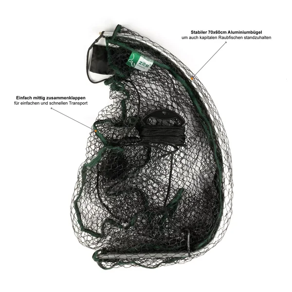 Spundwandkescher Gummiert 70x60x70cm mit 10m Seil und Tasche Zite Fishing_auswahl1